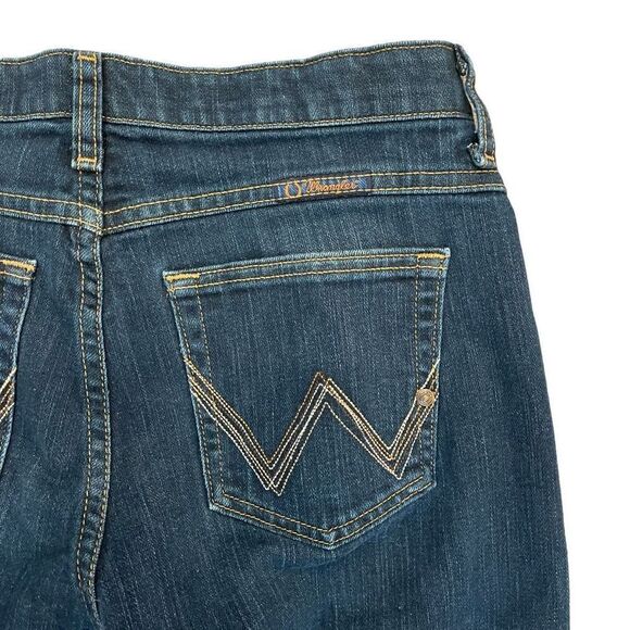 Wrangler Women's Denim Jeans Q Baby No Gap Waistband Dark Wash Size10 HEMMED - Picture 1 of 11